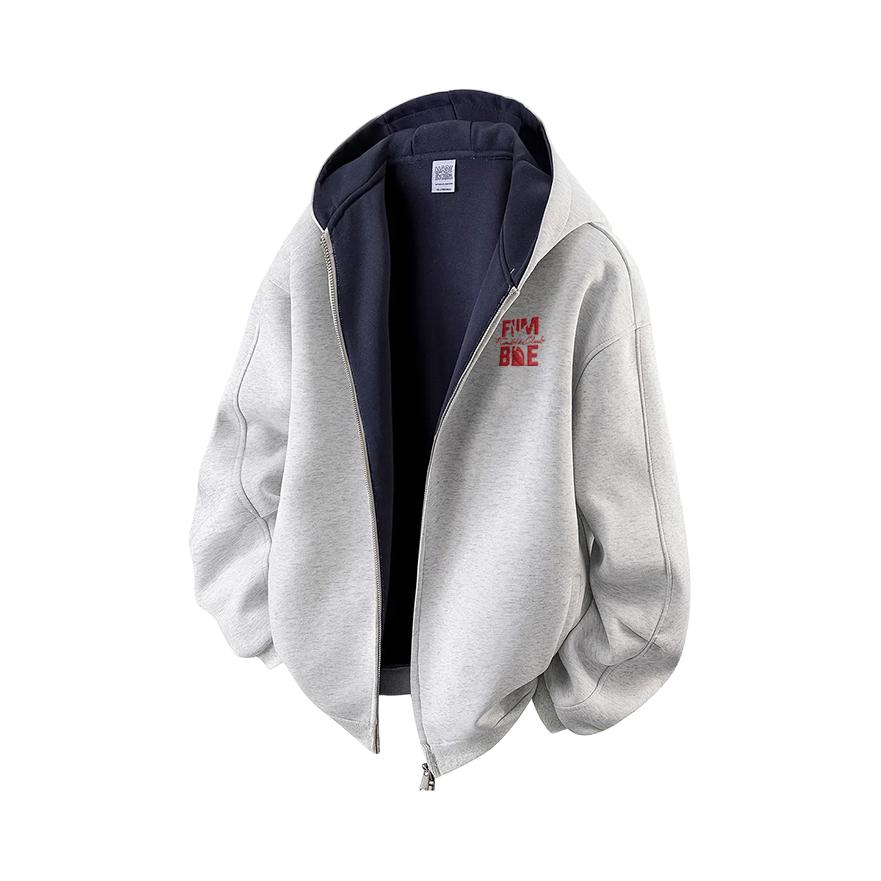 推荐商品：FUMBLE 印花拉链耐磨连帽长袖卫衣 FUC-LJ-2509-YH016 基础色
