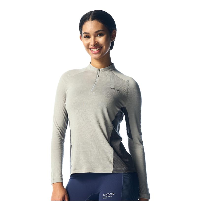 推荐商品：OUTOPIA 抗菌美利奴羊毛长袖紧身衣 ODFWAWLS325 霜灰