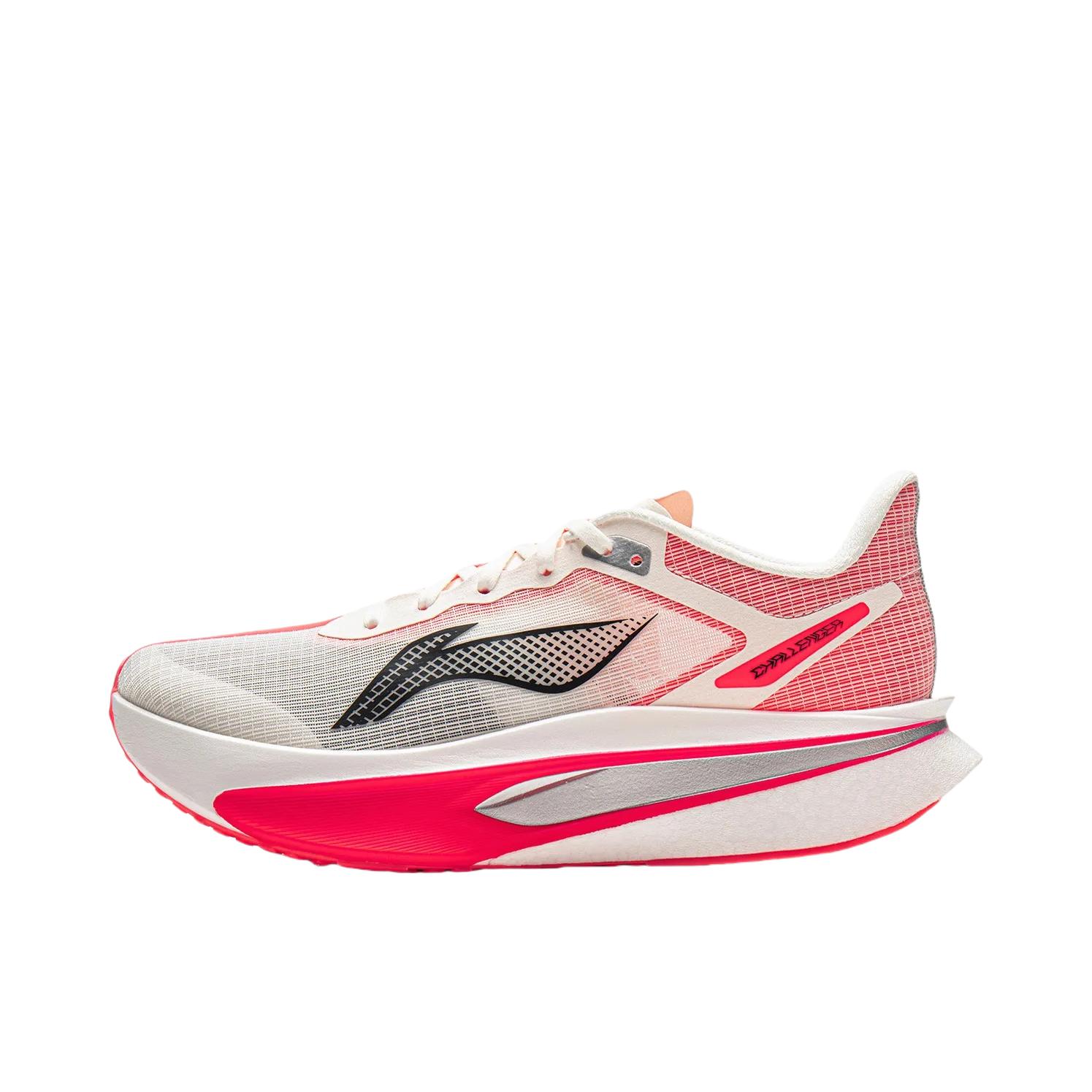 推荐商品：李宁 飞电6 CHALLENGER 跑鞋 竞速碳板轻量高回弹䨻丝马拉松比赛减震 男款/香槟白