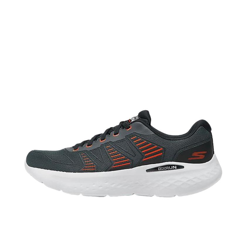 推荐商品：Skechers/斯凯奇 缓震回弹 耐磨透气 运动休闲鞋 220902 炭灰色/橘色