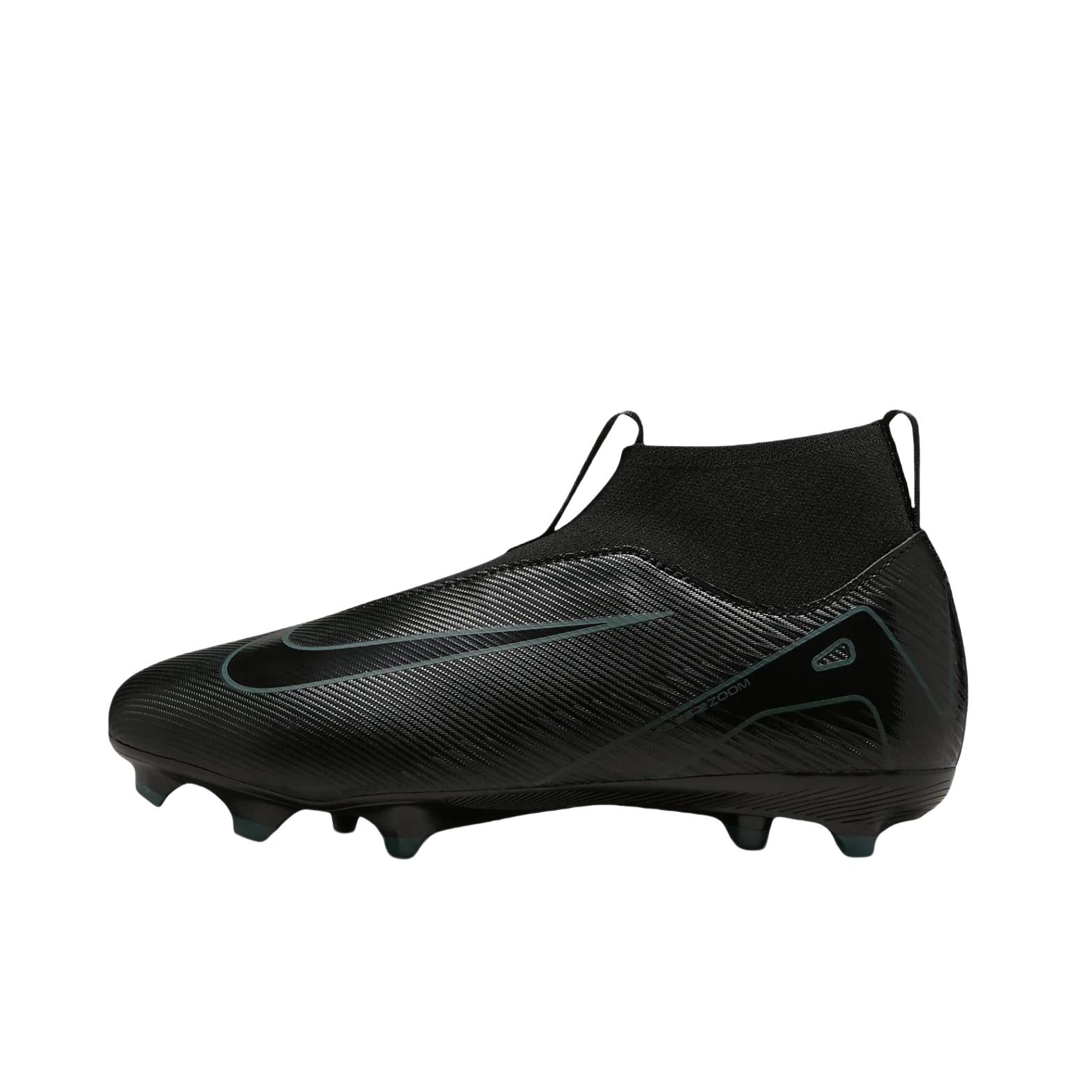 推荐商品：Nike Mercurial Superfly 10 Eilte FG 顶级 胶质长钉 硬天然草场 防滑耐磨 足球鞋 大童/黑色/深丛林色