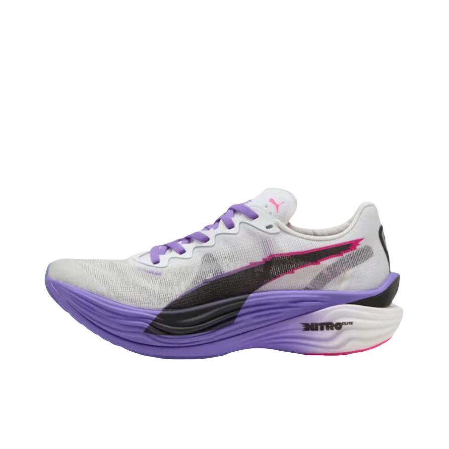 Puma/彪马 Deviate Nitro Elite 3 彪破精英 碳板 缓震回弹 舒适透气 防滑耐磨 健步 跑鞋 女款/白色/紫色