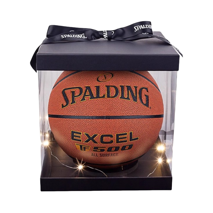 Spalding/斯伯丁 TF-500系列 星街战 耐磨 真皮 超纤 室内外 吸湿 竞技比赛 粘手 水泥地 PU篮球 76-797Y 礼盒装 76-797Y 黑色礼盒