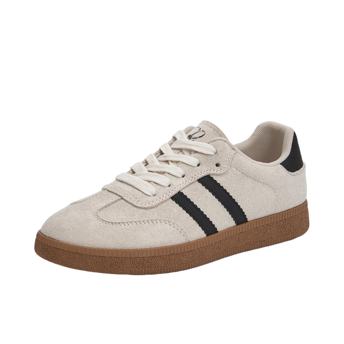 推荐商品：La Chapelle/拉夏贝尔 板鞋 复古美拉德风学生学院风 LA-XZX230 国内/亚太版本/女款/白色/灰色 