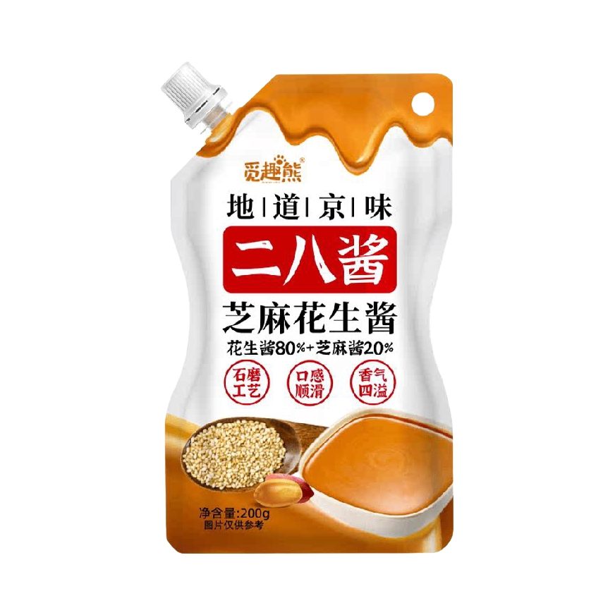 推荐商品：觅趣熊 二八酱 芝麻花生酱 袋装