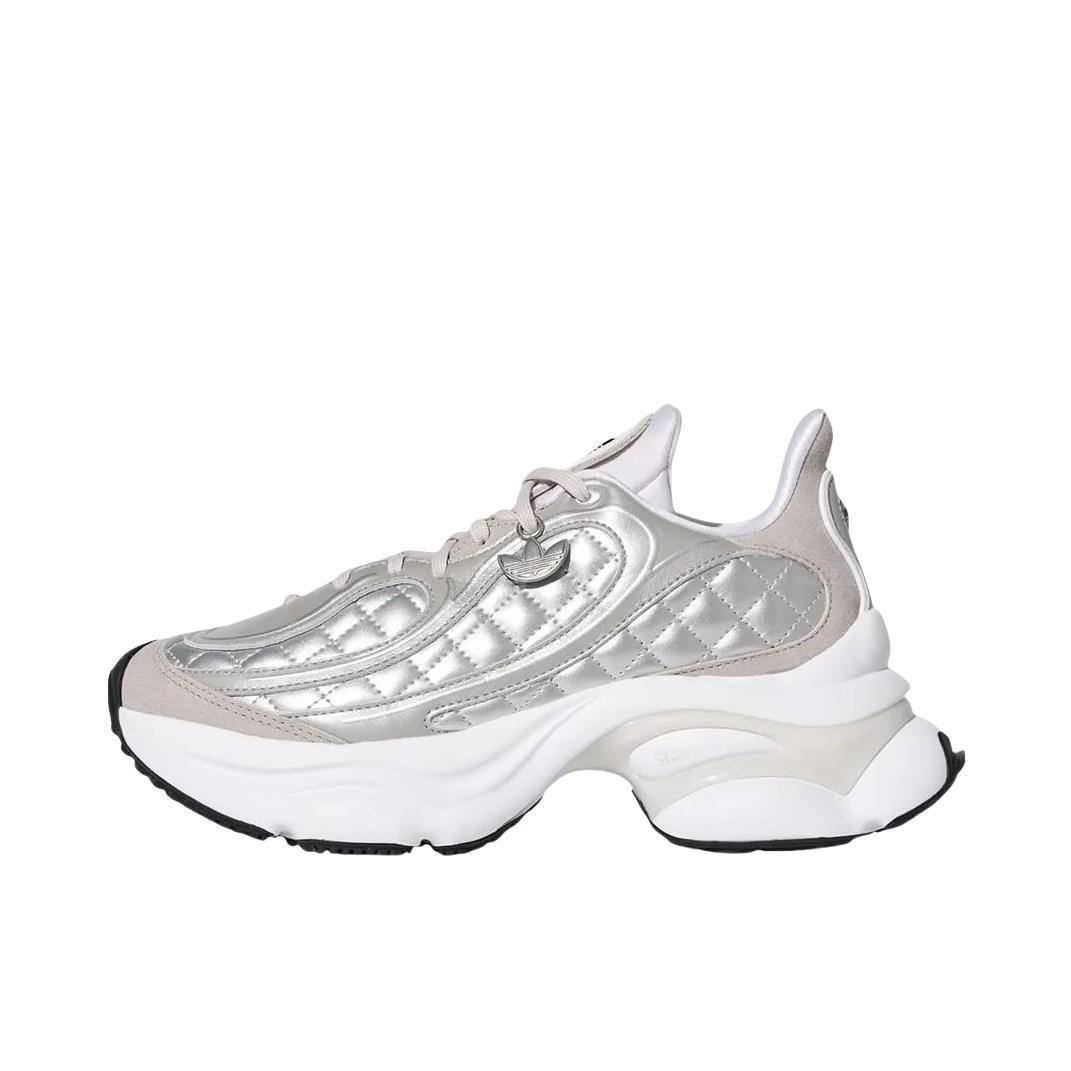 推荐商品：adidas Originals OZVENUZ 运动休闲鞋 低帮增高厚底复古缓震 银色/灰色