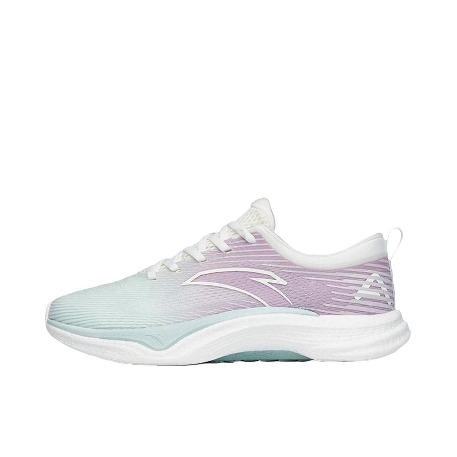 推荐商品：安踏 氢跑4.0 跑鞋 氢科技减震防滑耐磨网面透气 女款/冰粉蓝/亮紫色/象牙白