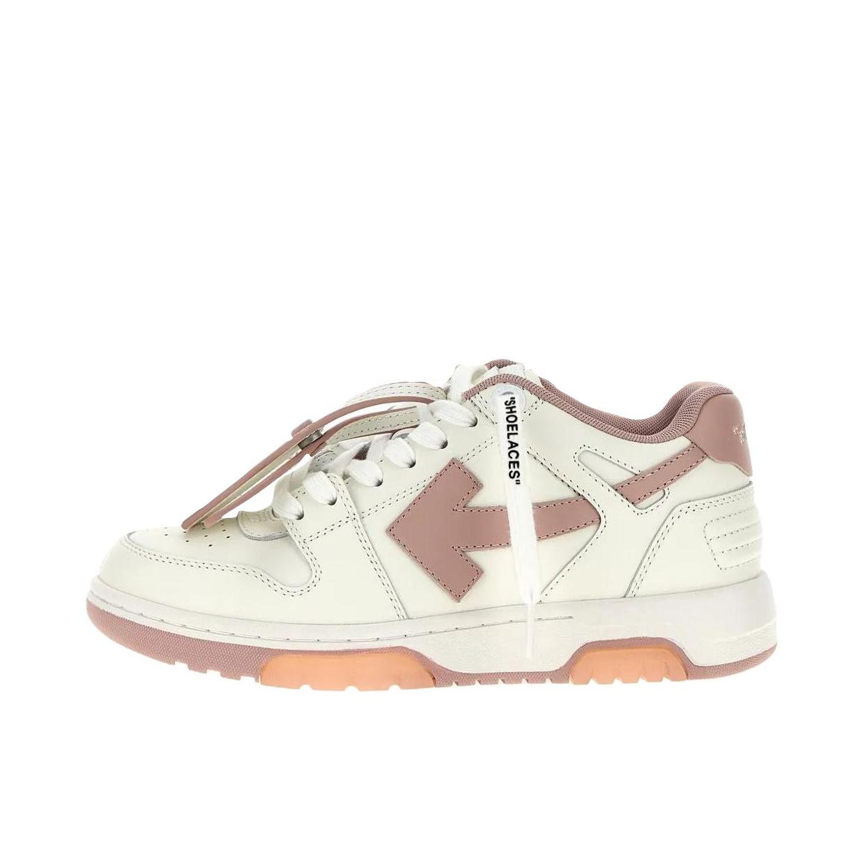 推荐商品：OFF-WHITE Out Of Office 时尚简约 休闲百搭 舒适圆头 防滑耐磨 牛皮 板鞋 粉色/帆白色