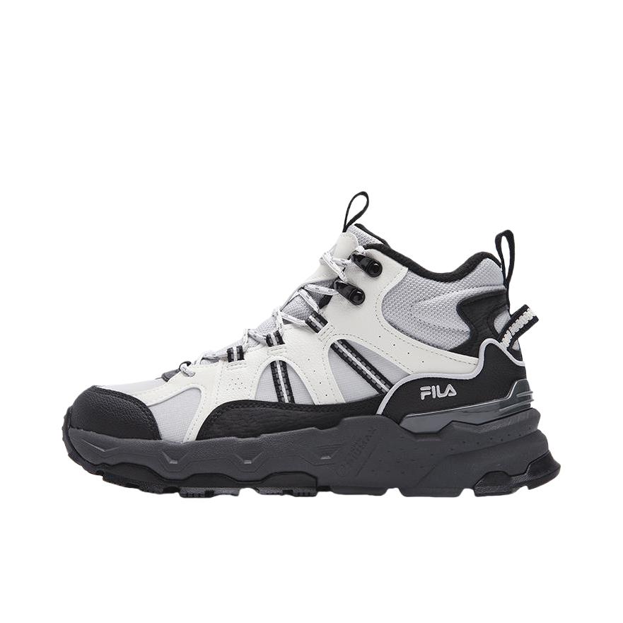 推荐商品：FILA/斐乐  Trek 1S  防滑耐磨 舒适减震 网布 运动休闲 织物 合成革 复古  老爹鞋 加绒/女款/月岩灰/奶白色