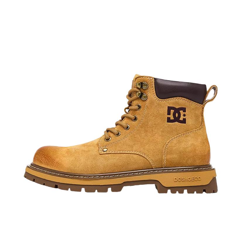 推荐商品：DC Shoes EDGE系列 马丁靴 厚底防滑休闲 加绒/黄色