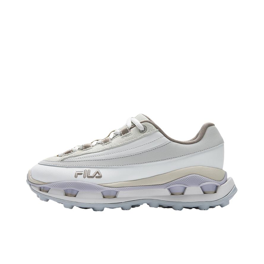 推荐商品：FILA/斐乐 KM 2S 老爹鞋 厚底系带低帮休闲 女款/淡灰黄/雾霾灰