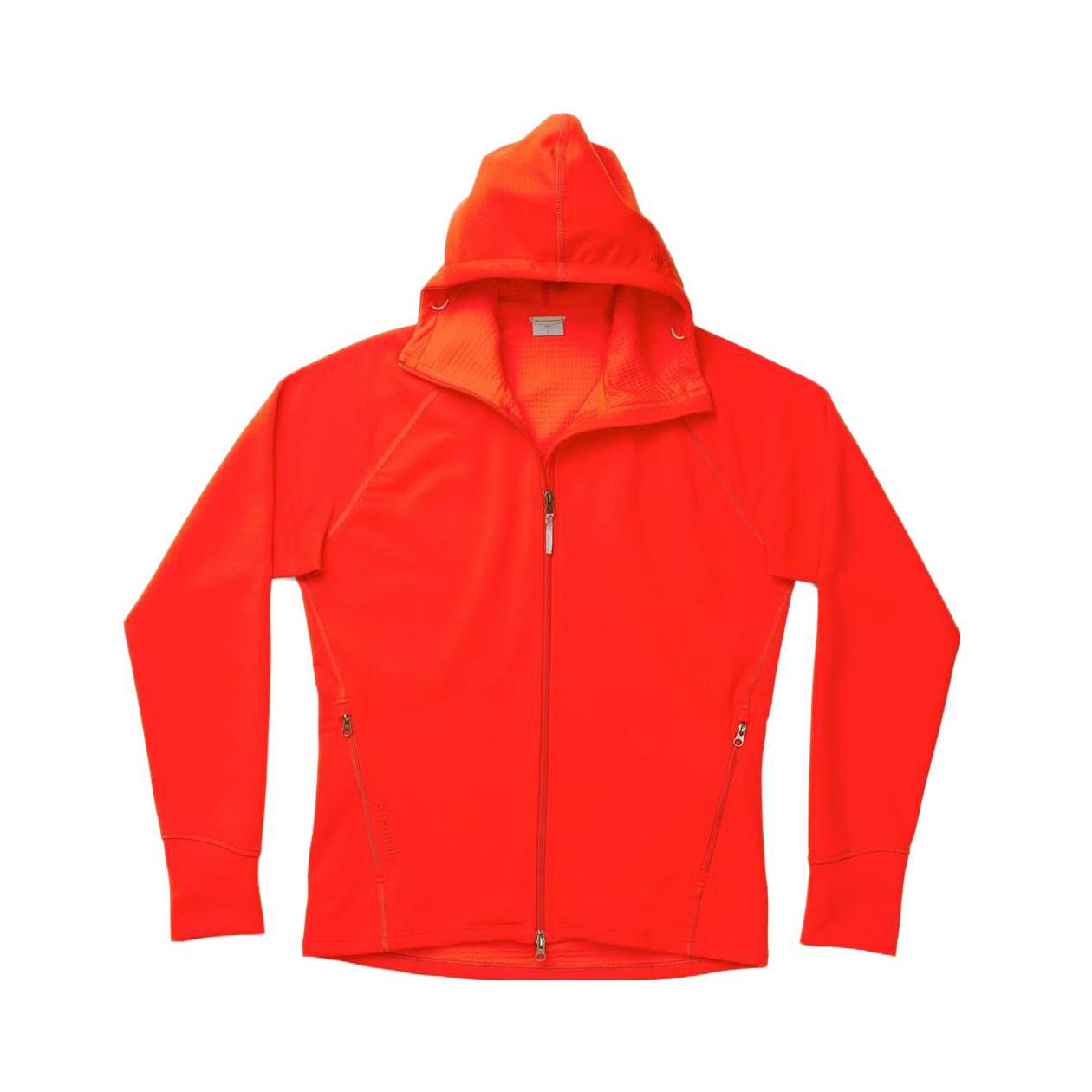 推荐商品：Houdini/胡丁尼 保暖拉链连帽抓绒衣 220714 红