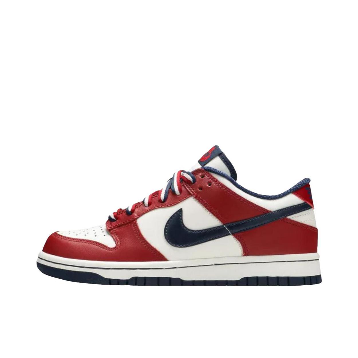 推荐商品：Nike Dunk 板鞋 经典复古百搭 女款/白色/深红色