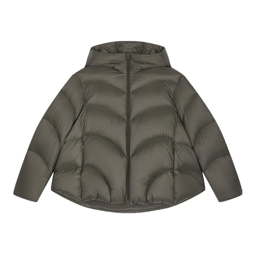 推荐商品：JNBY/江南布衣 短款长袖连帽羽绒服 女装 5P0C10440 深褐