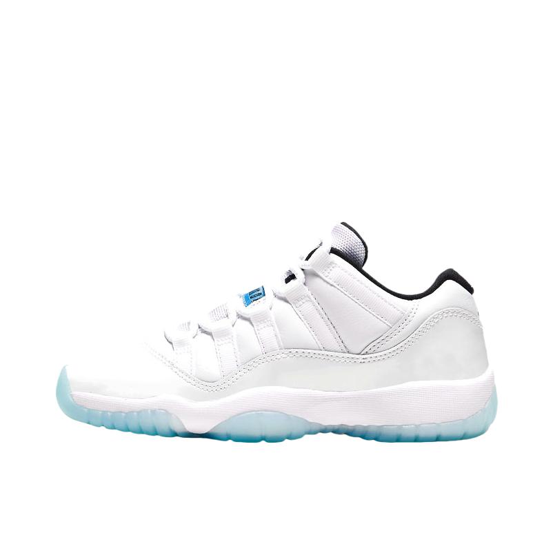 推荐商品：Jordan Air Jordan 11 篮球鞋 复古百搭防滑耐磨舒适缓震轻便支撑 大童/白色/蓝色