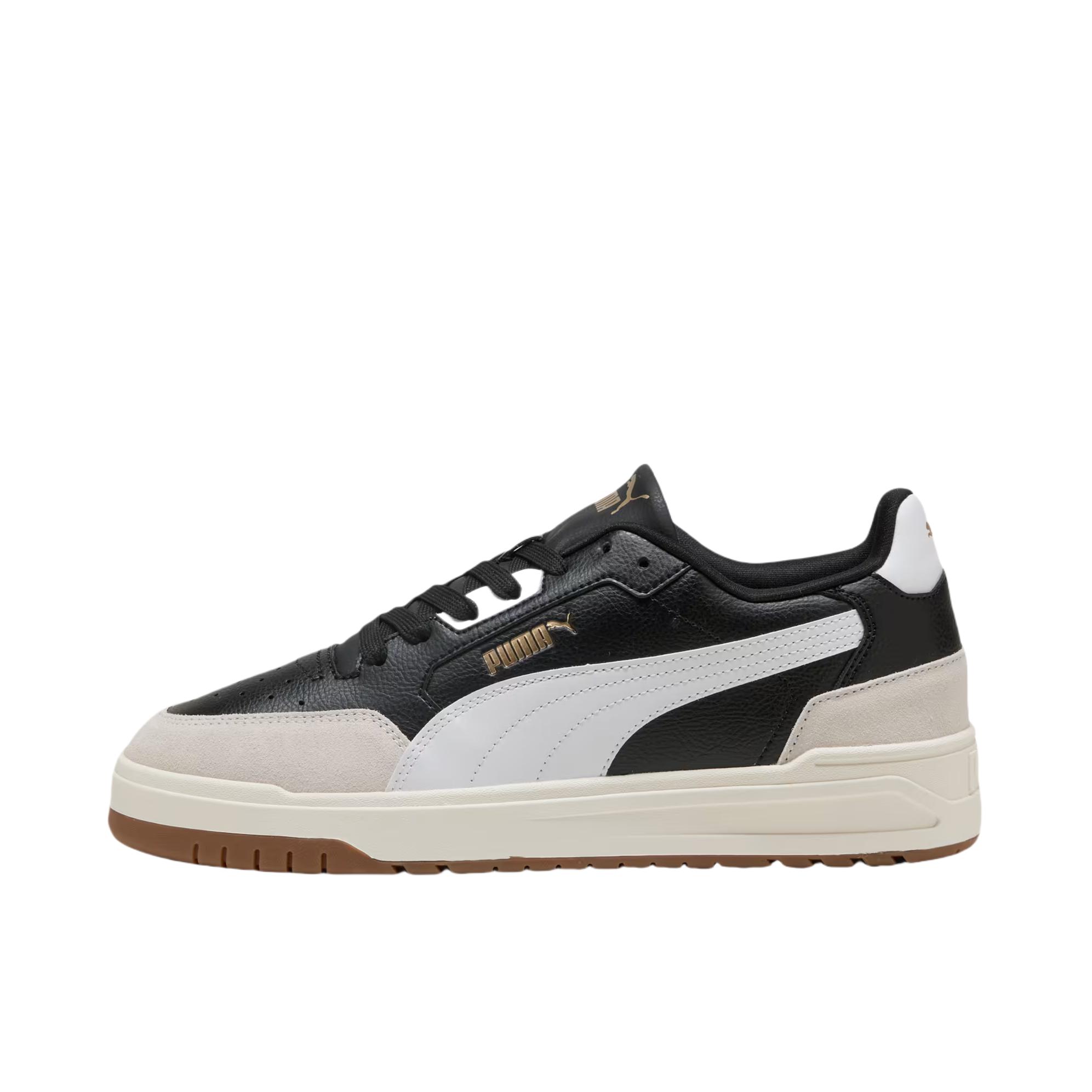 推荐商品：Puma/彪马 Shuffle Downtown 板鞋 百搭透气贴合支撑厚底系带复古圆头 黑色/白色/灰色