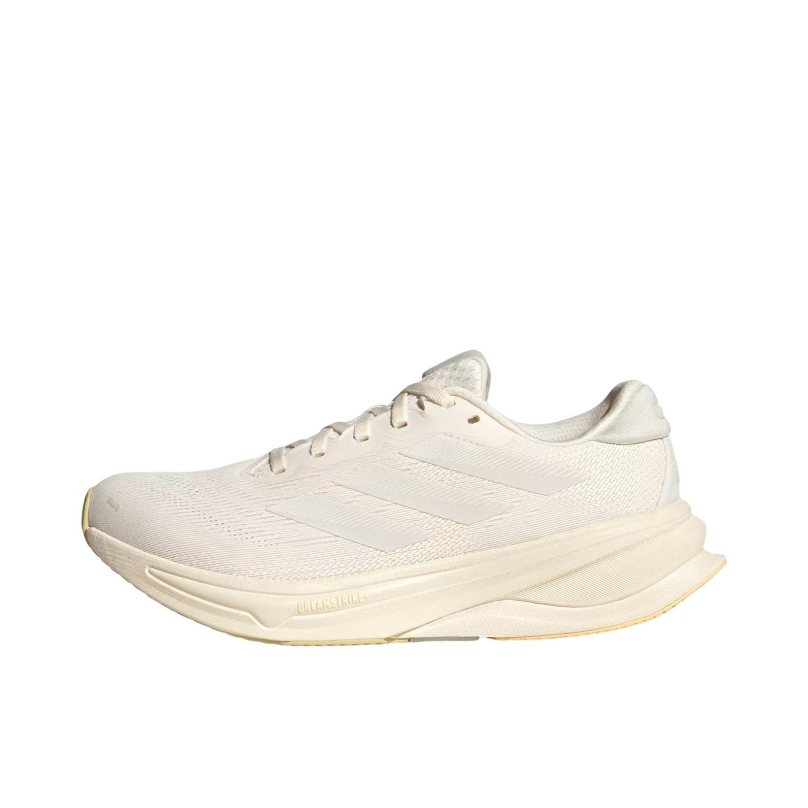 推荐商品：adidas Supernova Solution 2 跑鞋 防滑低帮厚底系带网布支撑减震 男款/米色 