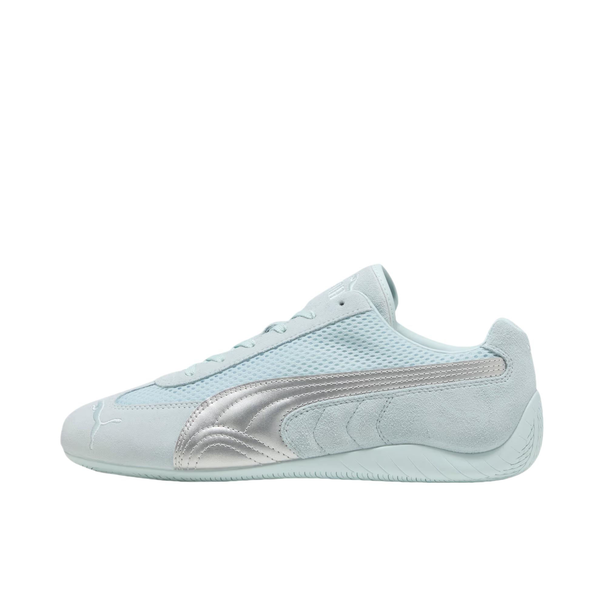 推荐商品：Puma/彪马 Speedcat OG 赛车鞋 德训鞋 训练鞋 T头薄底复古防滑耐磨贴合赛车风流光风 蓝色/银色