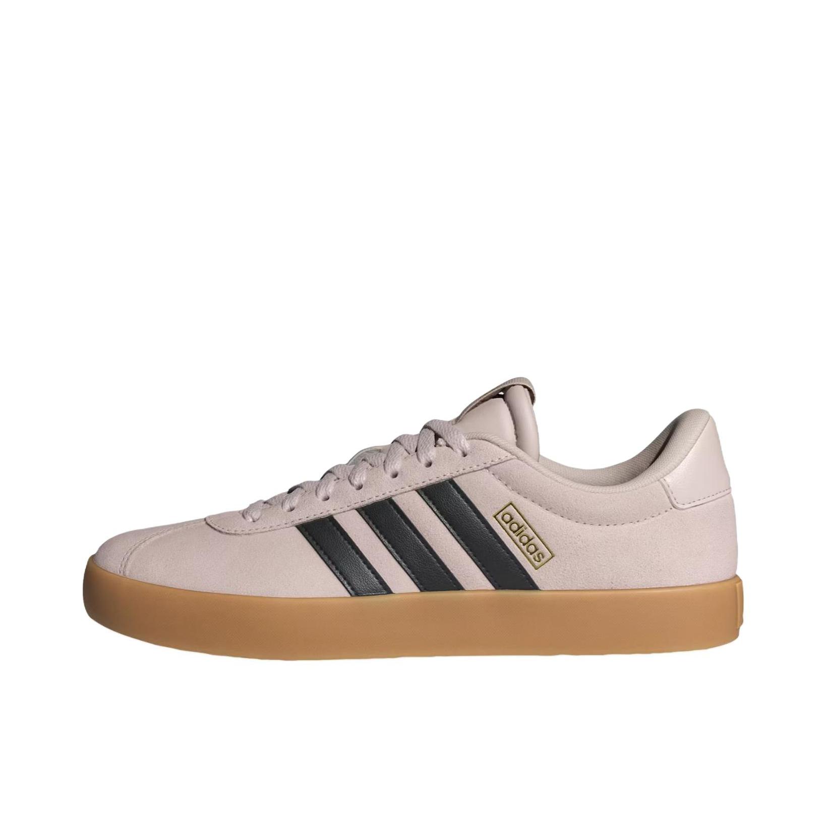 推荐商品：adidas VL Court 3.0 板鞋 T头鞋 德训鞋 舒适百搭防滑耐磨运动休闲贴合支撑圆头 灰色/紫色