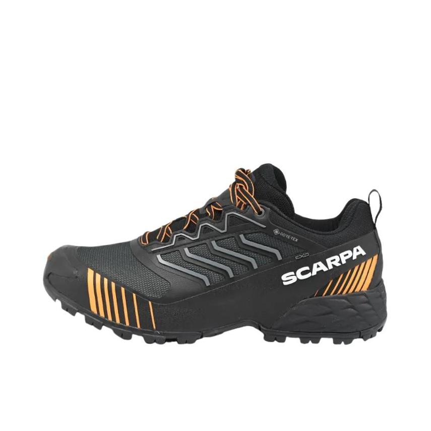 推荐商品：Scarpa/思卡帕 登山鞋 户外鞋 简约低帮圆头舒适穿越版叛逆RIBELLE RUNXTRUN XT徒步鞋越野防滑 煤炭灰/拼红色