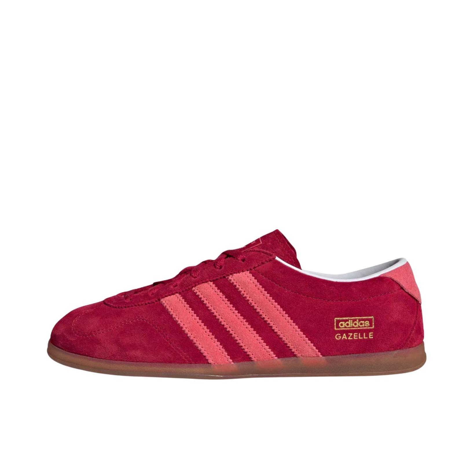 推荐商品：adidas Originals GAZELLE Lo Pro 板鞋 百搭耐磨低帮舒适薄底德训鞋T头鞋复古防滑贴合 大红色 