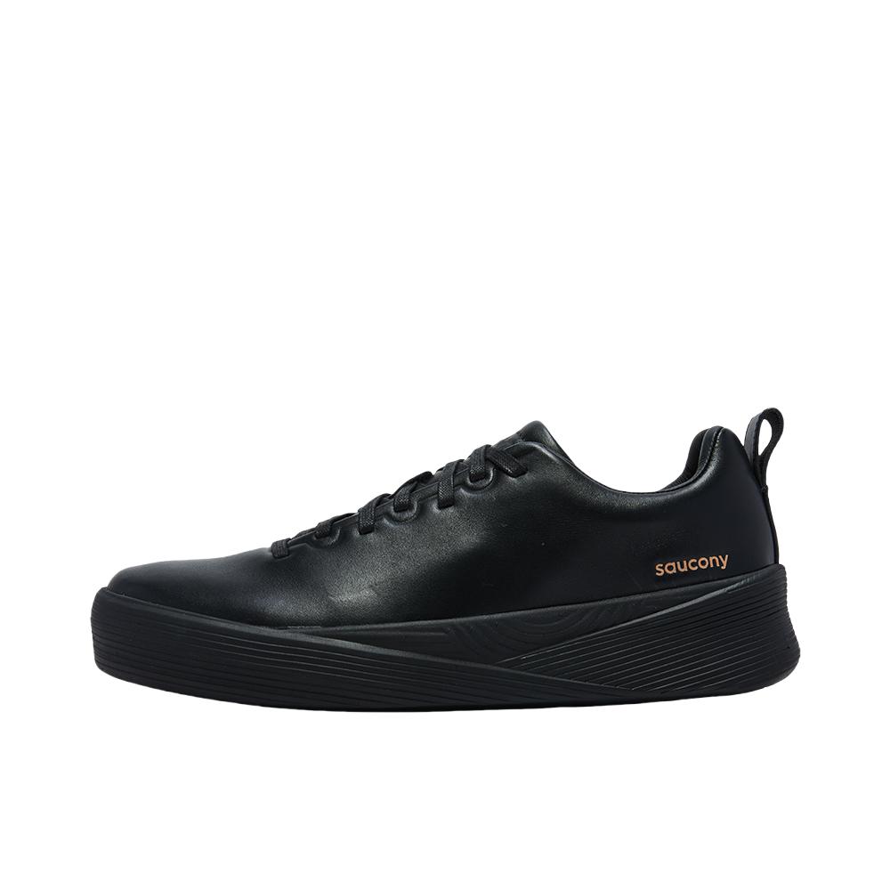 推荐商品：Saucony/索康尼 1898系列 跑鞋 情侣运动休闲百搭牛皮轻量回弹设计师款小白鞋 暗黑色
