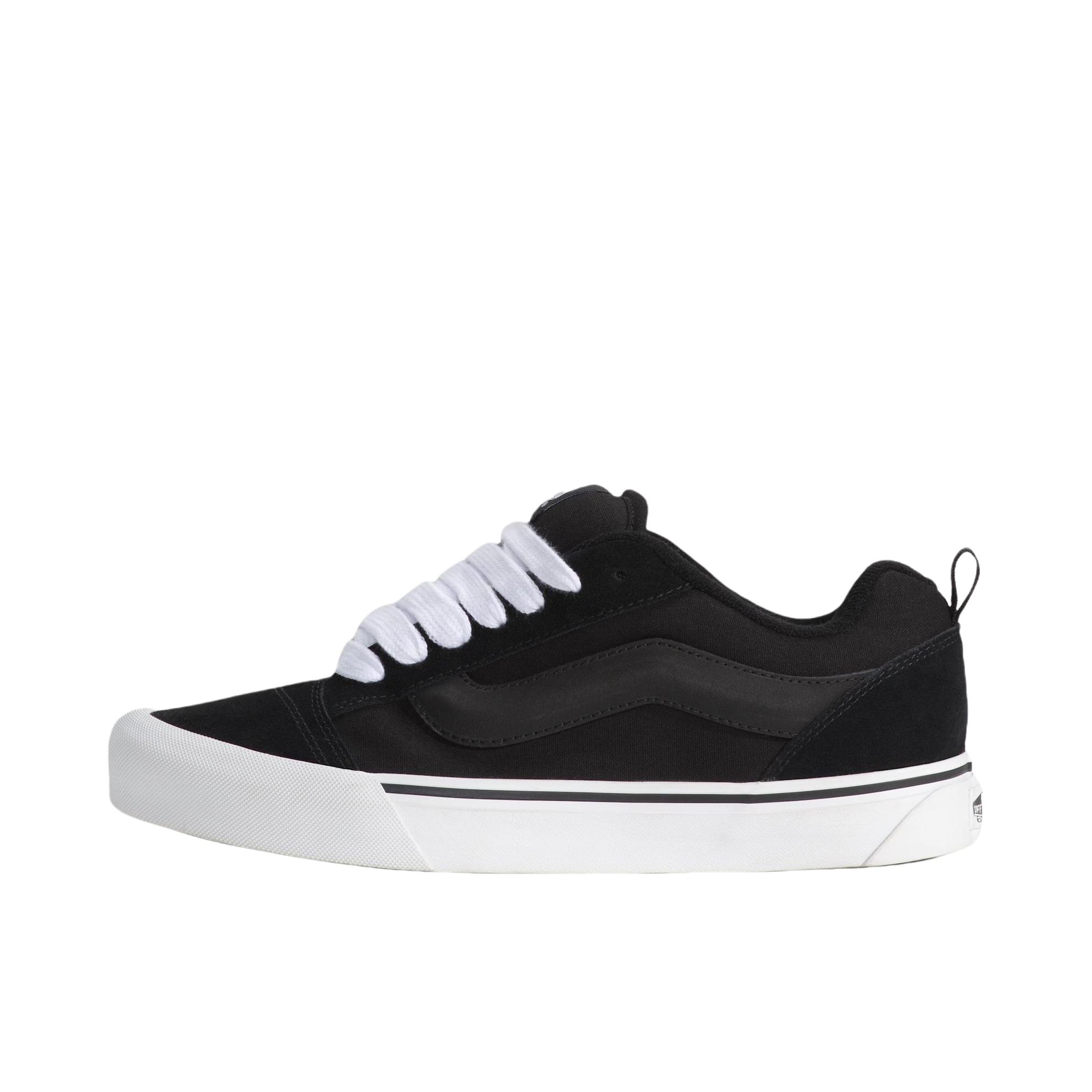 推荐商品：Vans/范斯 Knu-Skool 板鞋 面包鞋 滑板鞋 复古美式时尚防水支撑贴合圆头 深黑色