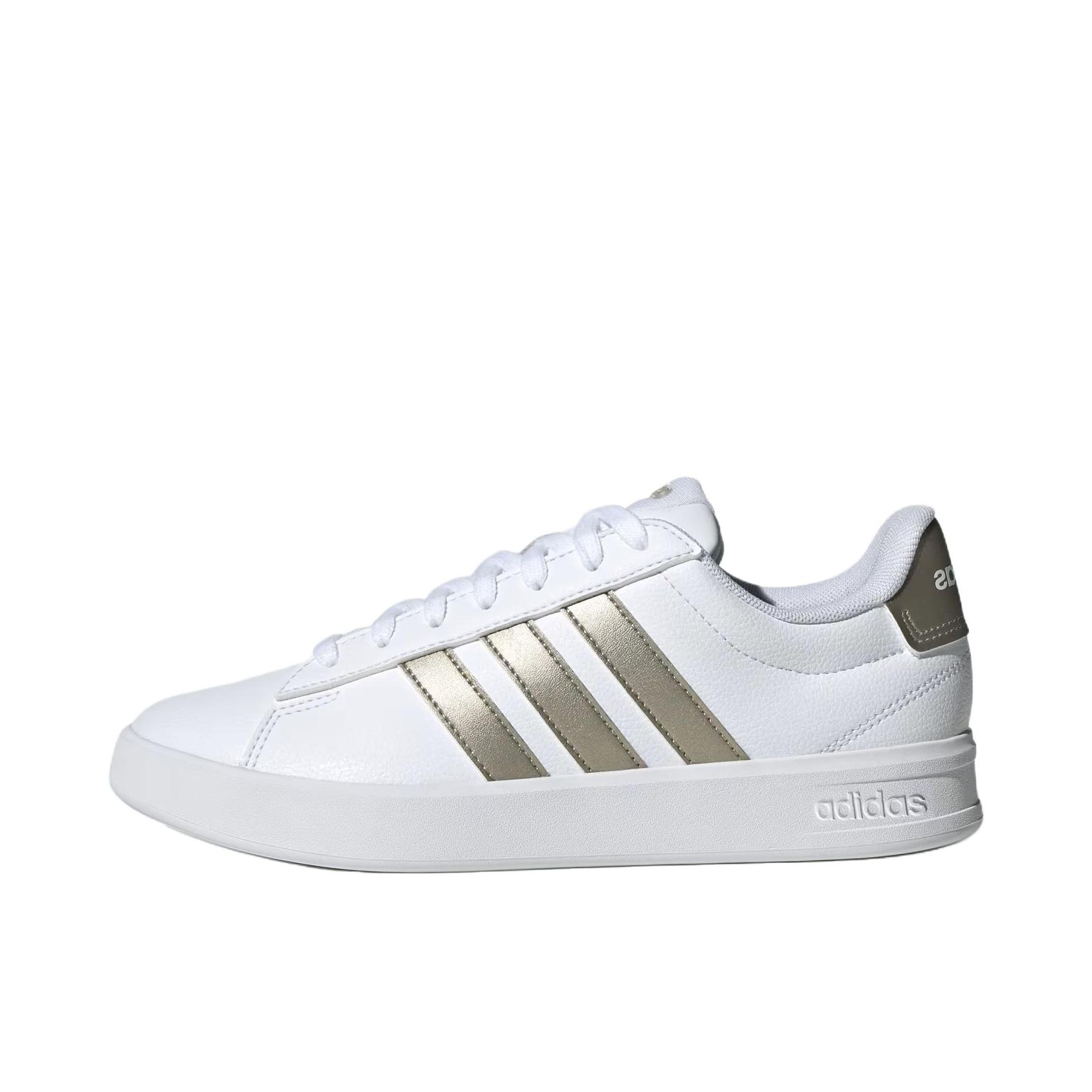 推荐商品：adidas NEO Grand Court 2.0 板鞋 防滑耐磨舒适透气时尚百搭轻运动贴合 女款/白色/银色
