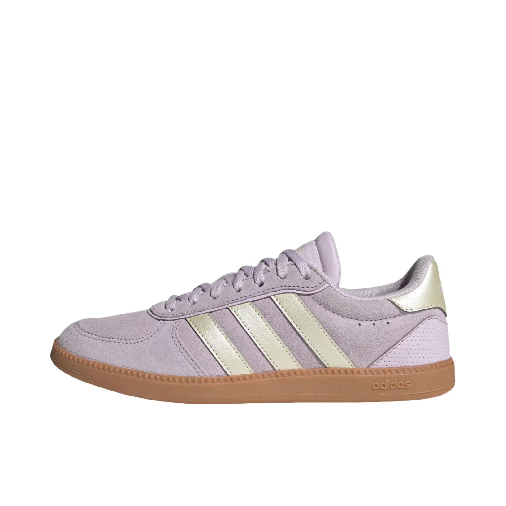 推荐商品：adidas BREAKNET SLEEK 板鞋 防滑耐磨低帮平跟橡胶舒适百搭简约贴合支撑 紫色