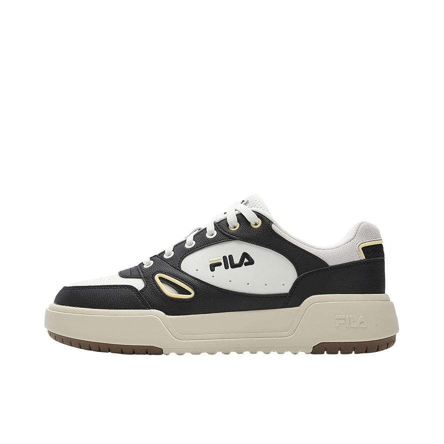 推荐商品：FILA/斐乐 CAMPUS 1S 板鞋 低帮圆头系带复古支撑增高 男款/雪白色/黑色