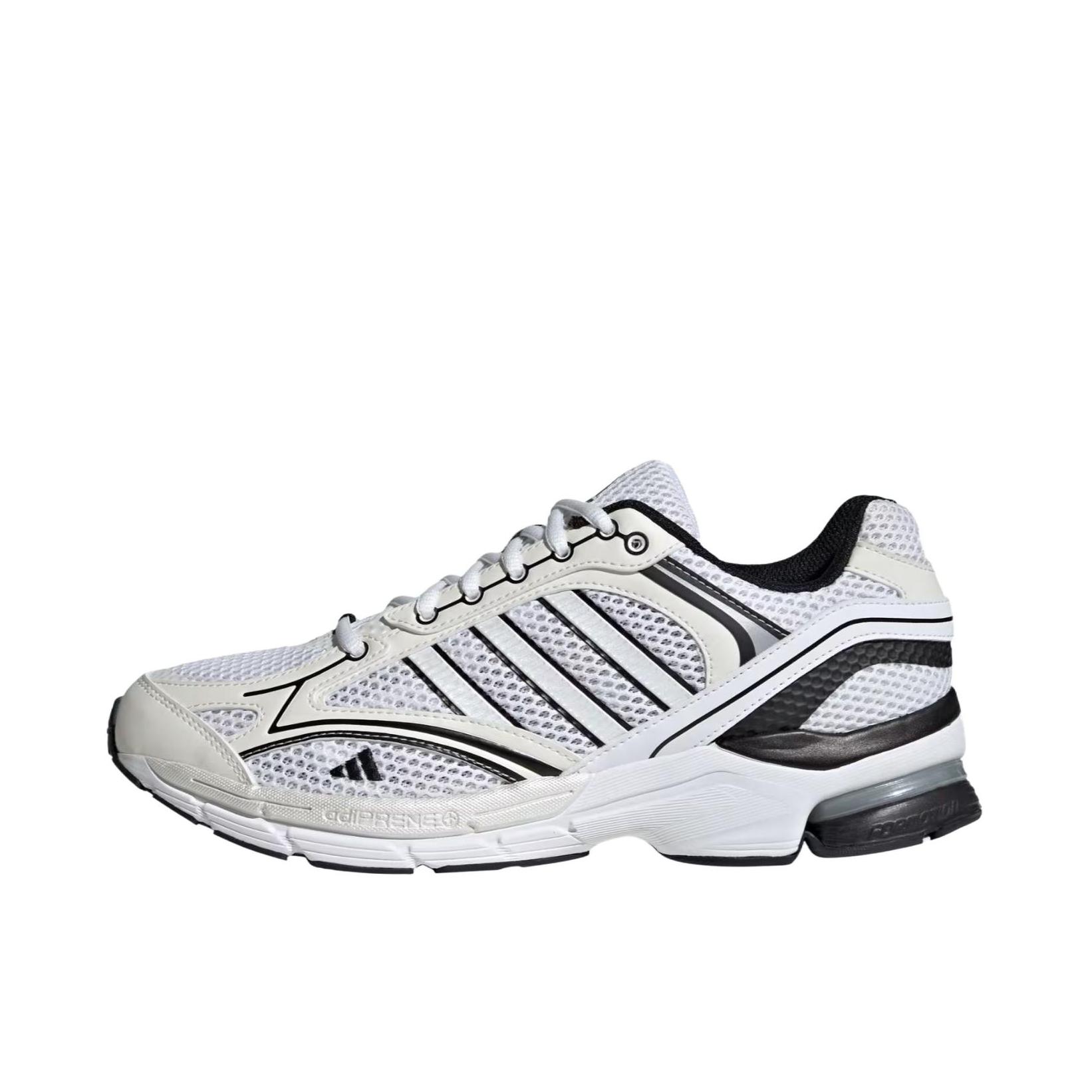 推荐商品：adidas SPIRITAIN 2.0 运动休闲鞋 网面轻便平底贴合短跑 云白色/黑色