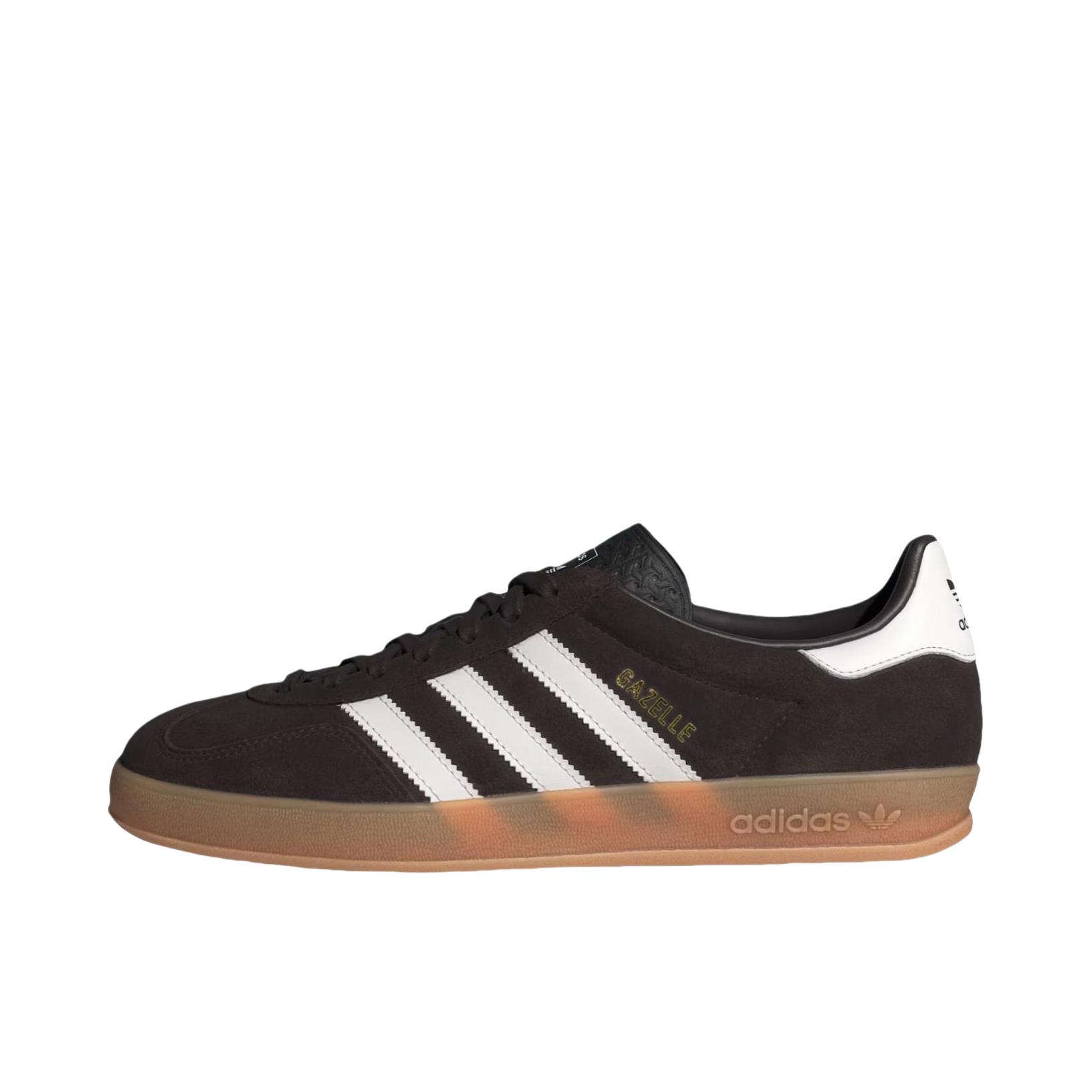 推荐商品：adidas Originals Gazelle Indoor T头鞋 德训鞋 板鞋 舒适缓震防滑耐磨绒面革复古 咖啡色