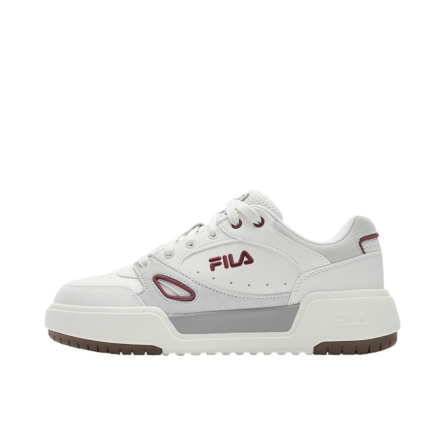 推荐商品：FILA/斐乐 CAMPUS 1S 板鞋 低帮圆头系带复古支撑增高 女款/奶油白色