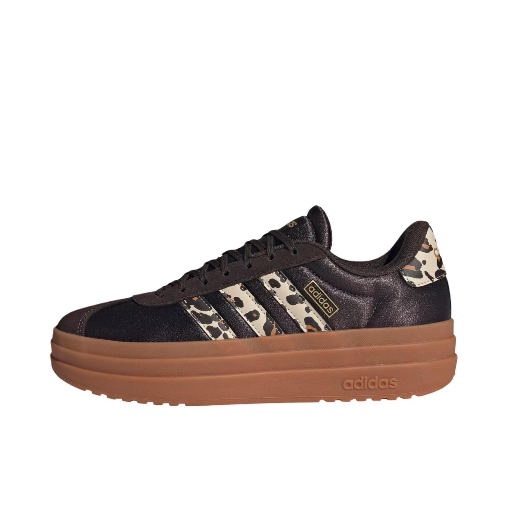 推荐商品：adidas VL Court Bold T头鞋 德训鞋 板鞋 舒适百搭复古防滑耐磨轻便厚底增高贴合圆头 女款/深棕色