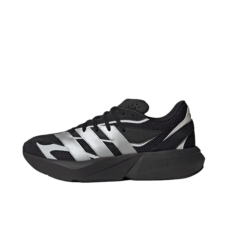 推荐商品：adidas Lightblaze 运动休闲鞋 简约防滑耐磨低帮回弹轻运动 黑色/银色