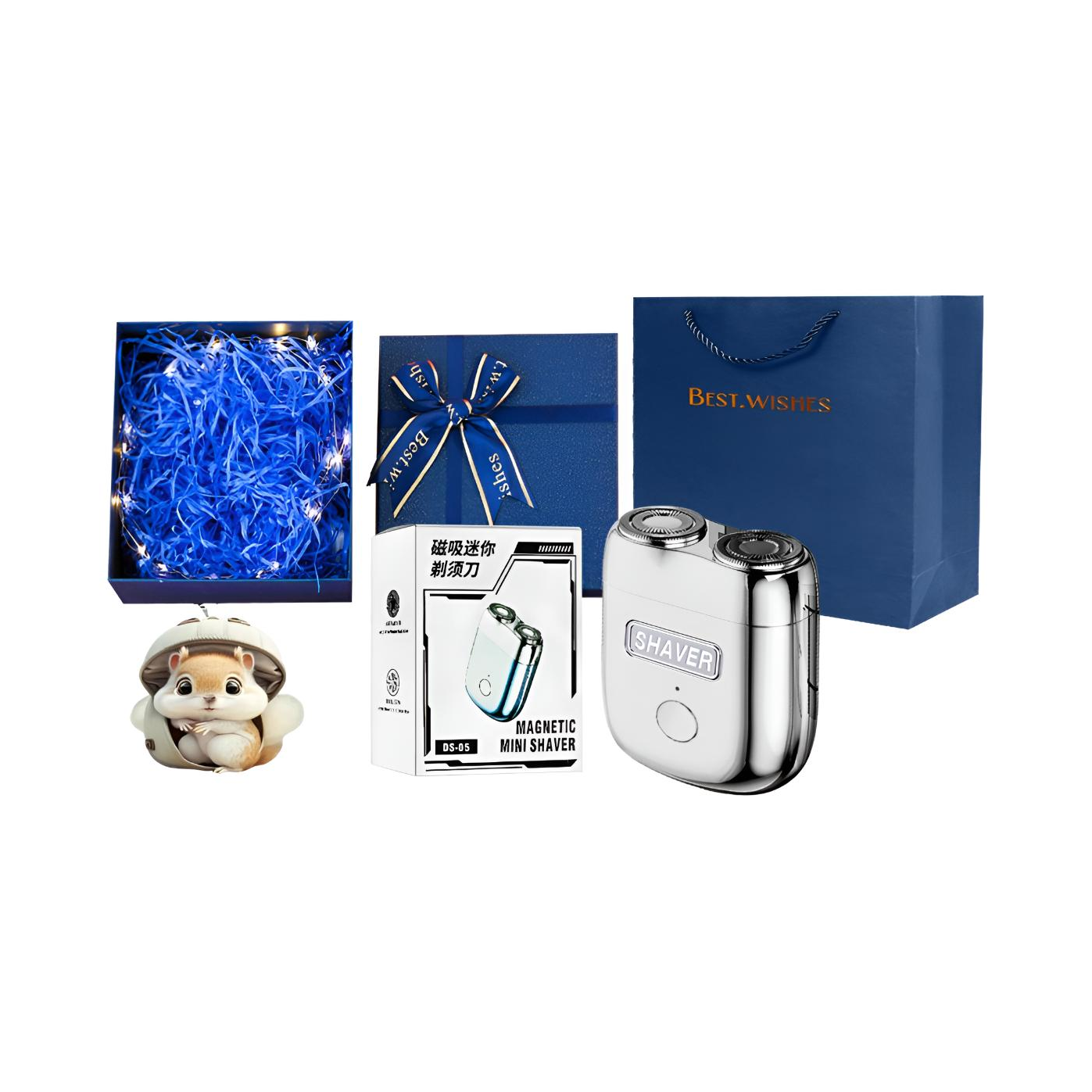 推荐商品：炫奈 电动剃须刀 小巧便携 双刀头水洗