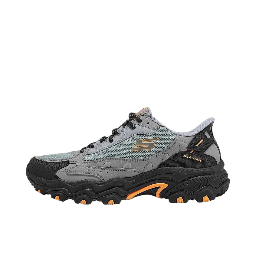 推荐商品：Skechers/斯凯奇 闪穿鞋 散步鞋 户外休闲鞋 舒适潮流百搭增高 云野2代 灰色/多彩色