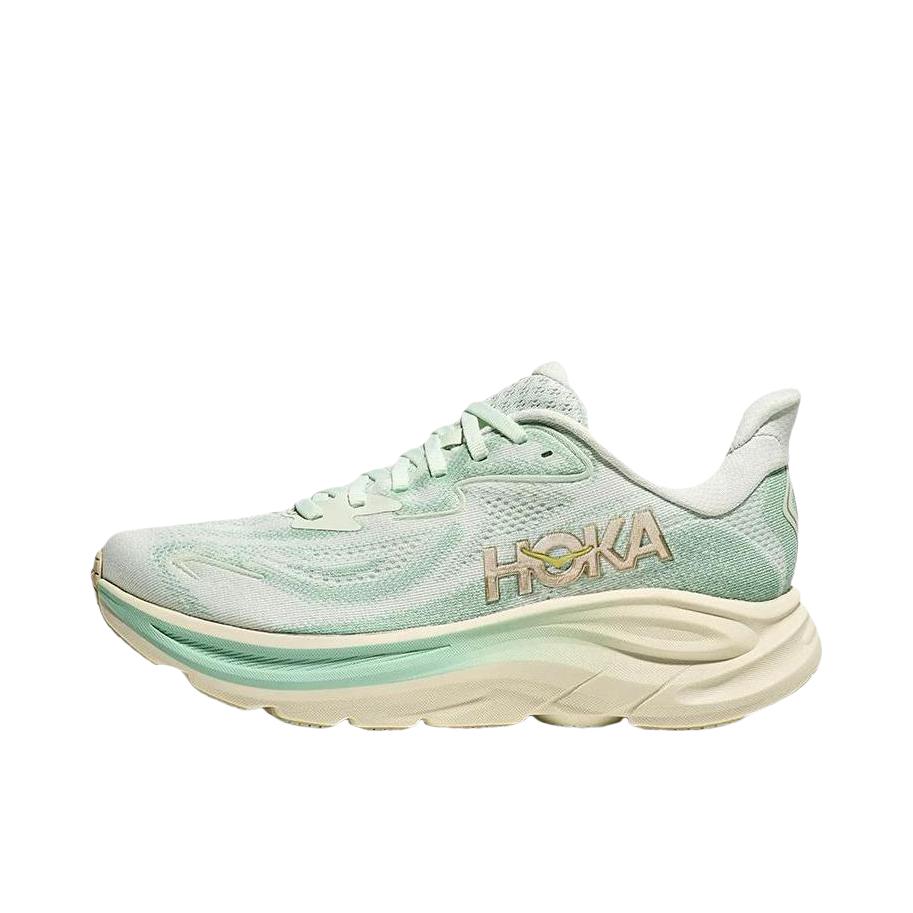 推荐商品：HOKA ONE ONE  CLIFTON 10  轻量 缓震 防滑 入门 训练 克利夫顿 10 跑鞋 玻璃绿/翡翠绿