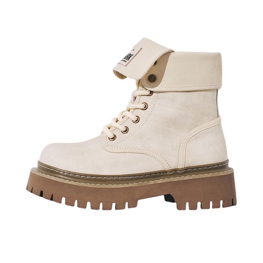 推荐商品：马克华菲 马丁靴 休闲厚底耐磨 664496042112N 女款/雅杏色