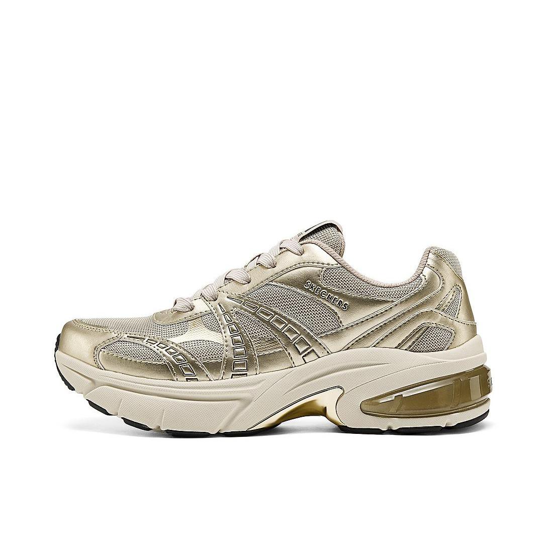 推荐商品：Skechers/斯凯奇 月影鞋 老爹鞋 厚底增高防滑耐磨轻质软底软弹缓震百搭复古春夏 古铜色