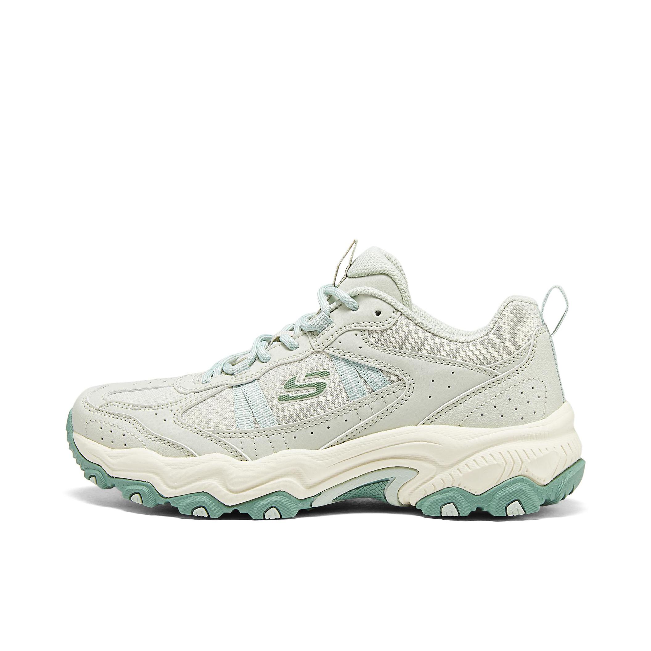 推荐商品：Skechers/斯凯奇  Stamina  云野 缓震 回弹支撑 网布 复古  老爹鞋 徒步鞋 户外鞋 女款/木炭灰色/多彩色