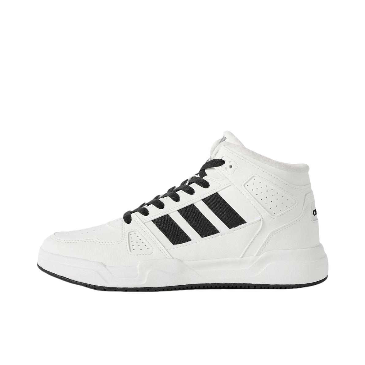 推荐商品：adidas LITE BALLER 板鞋 软弹防滑耐磨舒适透气复古织物合成革轻运动轻量化篮球风 加绒/高帮/白色/黑色
