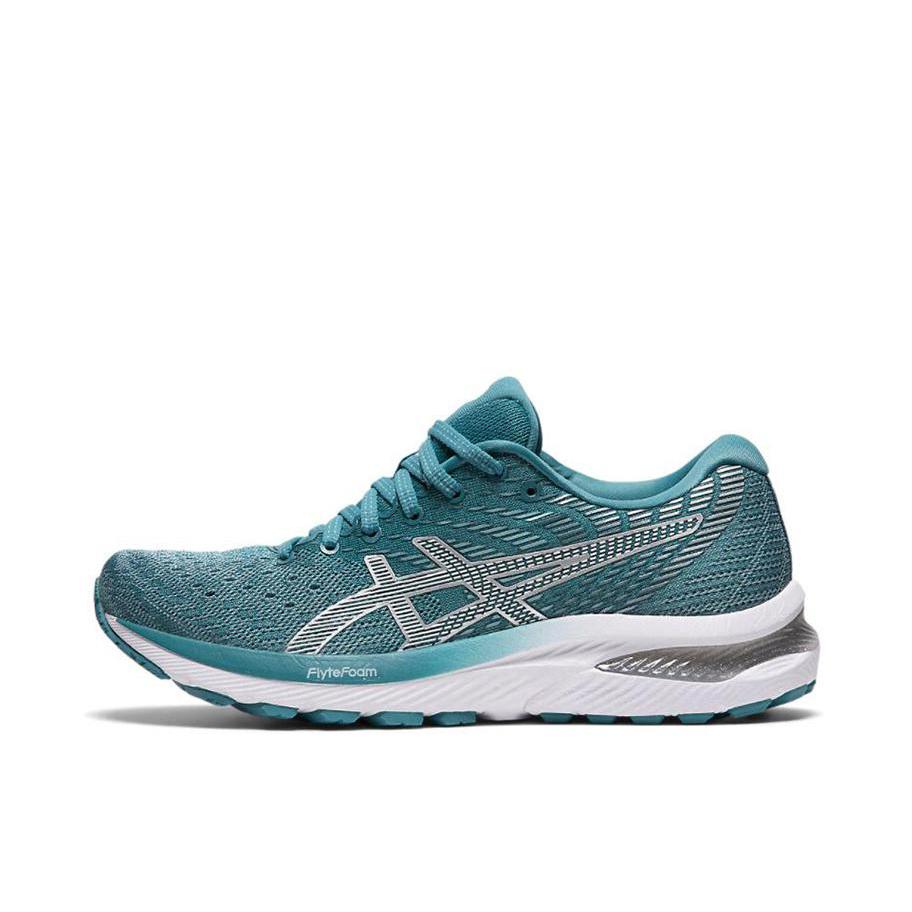 推荐商品：Asics/亚瑟士 Gel-Cumulus 22 跑鞋 减震回弹轻便透气耐磨 女款/蓝白