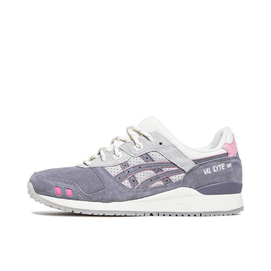 推荐商品：Asics/亚瑟士 Gel-Lyte 3 OG 减震回弹 耐磨防滑 舒适透气 合成革 缓震 复古 低帮 跑鞋 Pearl End联名/淡紫/灰色