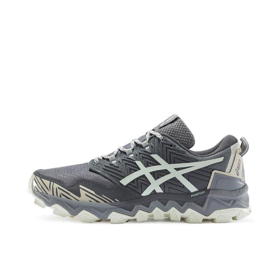 推荐商品：Asics/亚瑟士 Gel-FujiTrabuco 8 跑鞋 缓震回弹防滑耐磨舒适轻便网面透气合成革织物运动休闲 灰色/米色