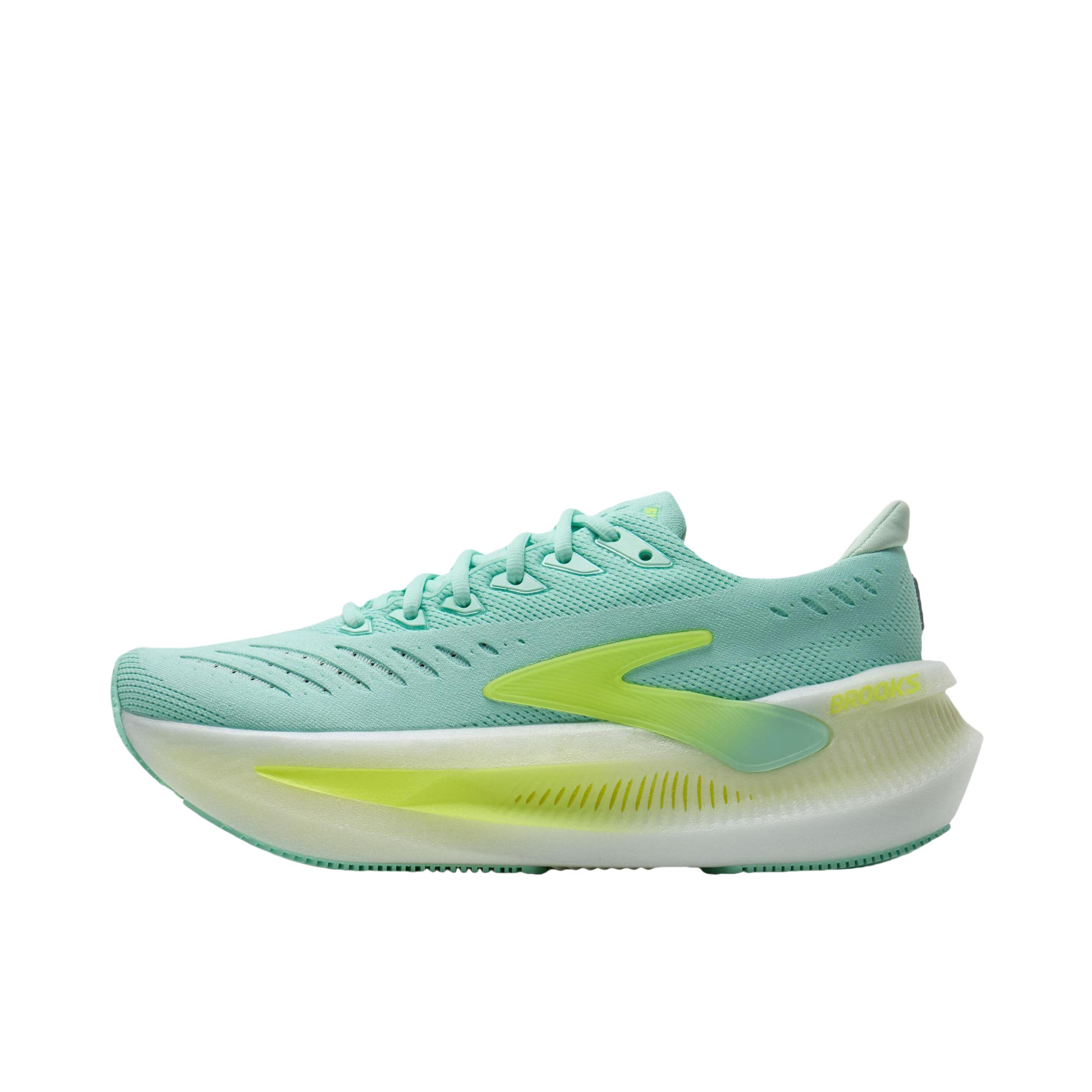 推荐商品：Brooks/布鲁克斯 Glycerin超级甘油 max 减震回弹 长跑 系带 马拉松 跑鞋 1B宽/丝蓝/荧光黄绿/白色