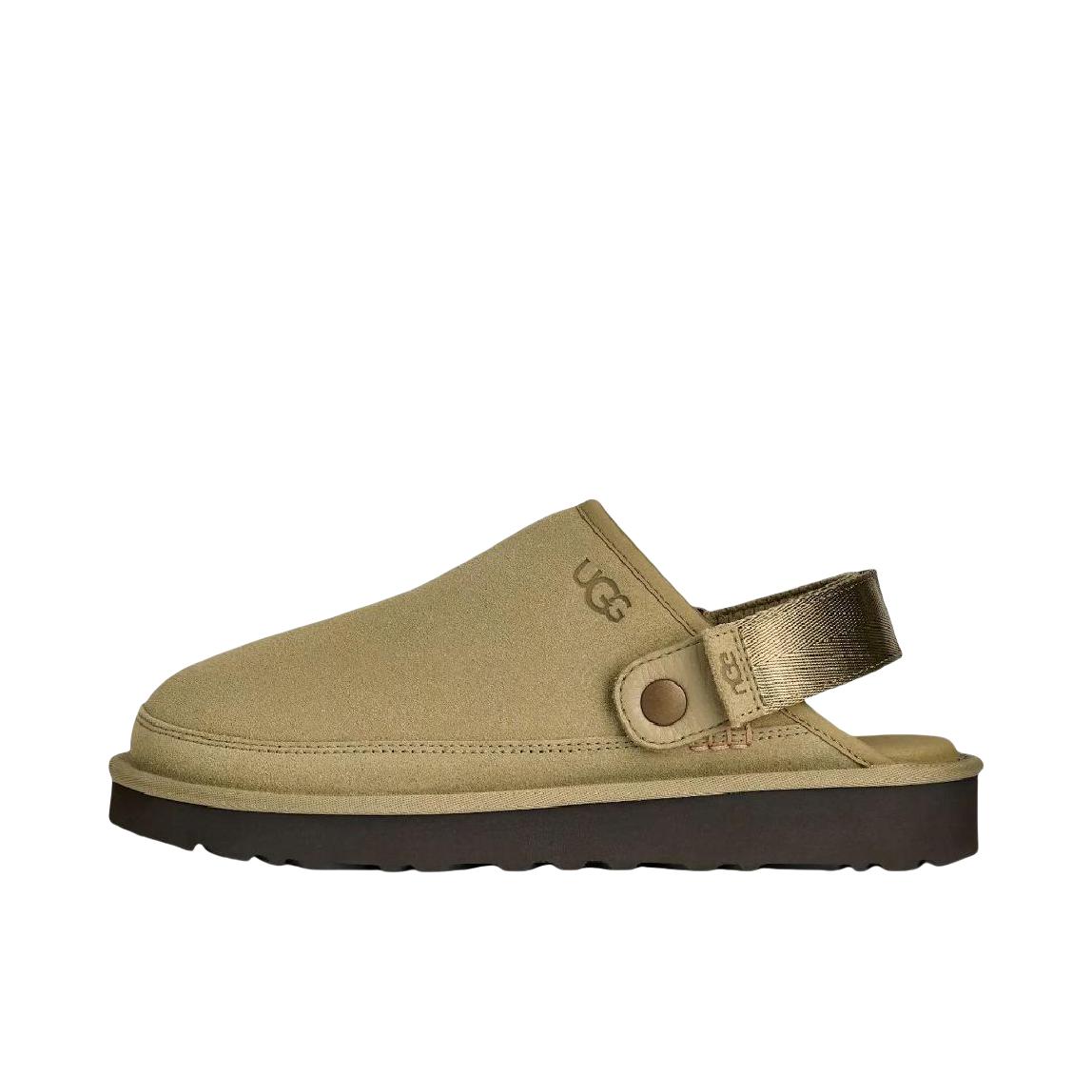 推荐商品：UGG Goldencoast Clog II 平底 包头 一脚蹬 运动休闲鞋 黄铜色 