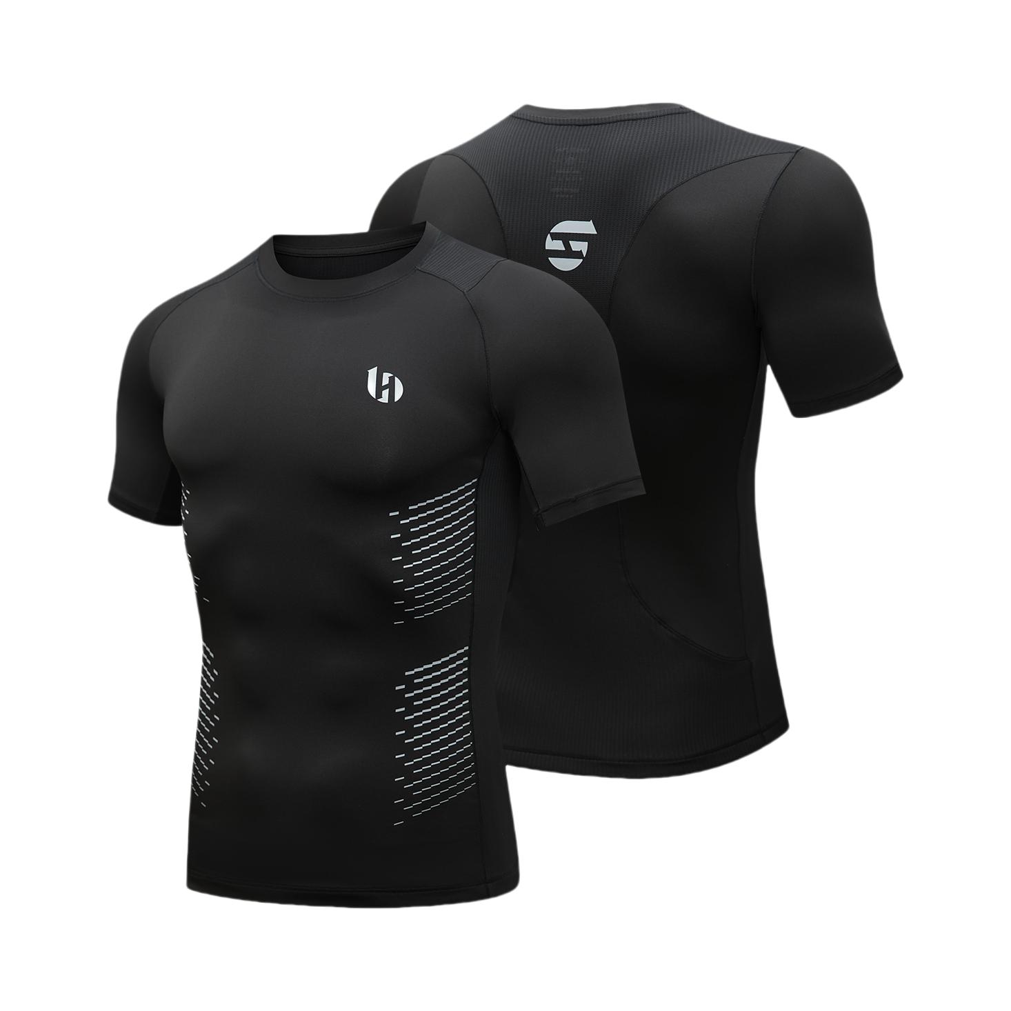 推荐商品：BALLHO 速干透气耐磨短袖紧身衣 BHDX-25023 黑