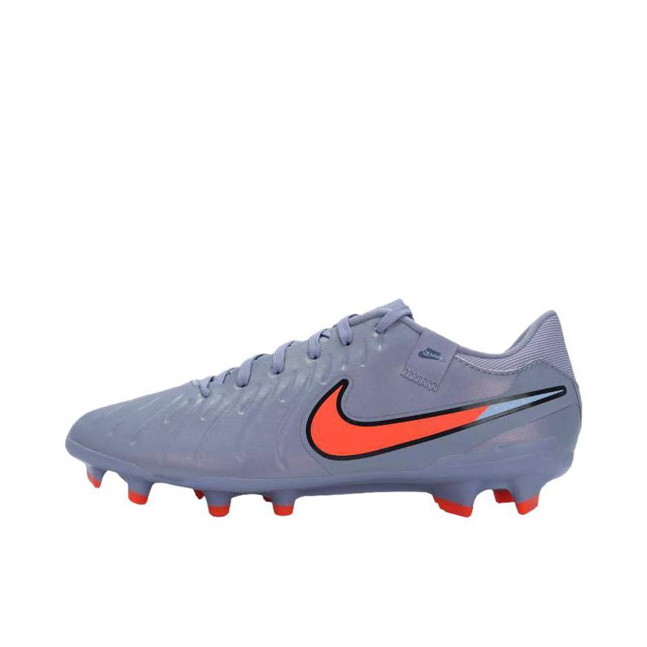 推荐商品：Nike Tiempo 10 ACADEMY FG/MG 中端 混钉 多种场地 合成革耐磨支撑抗冲击 足球鞋 灰色