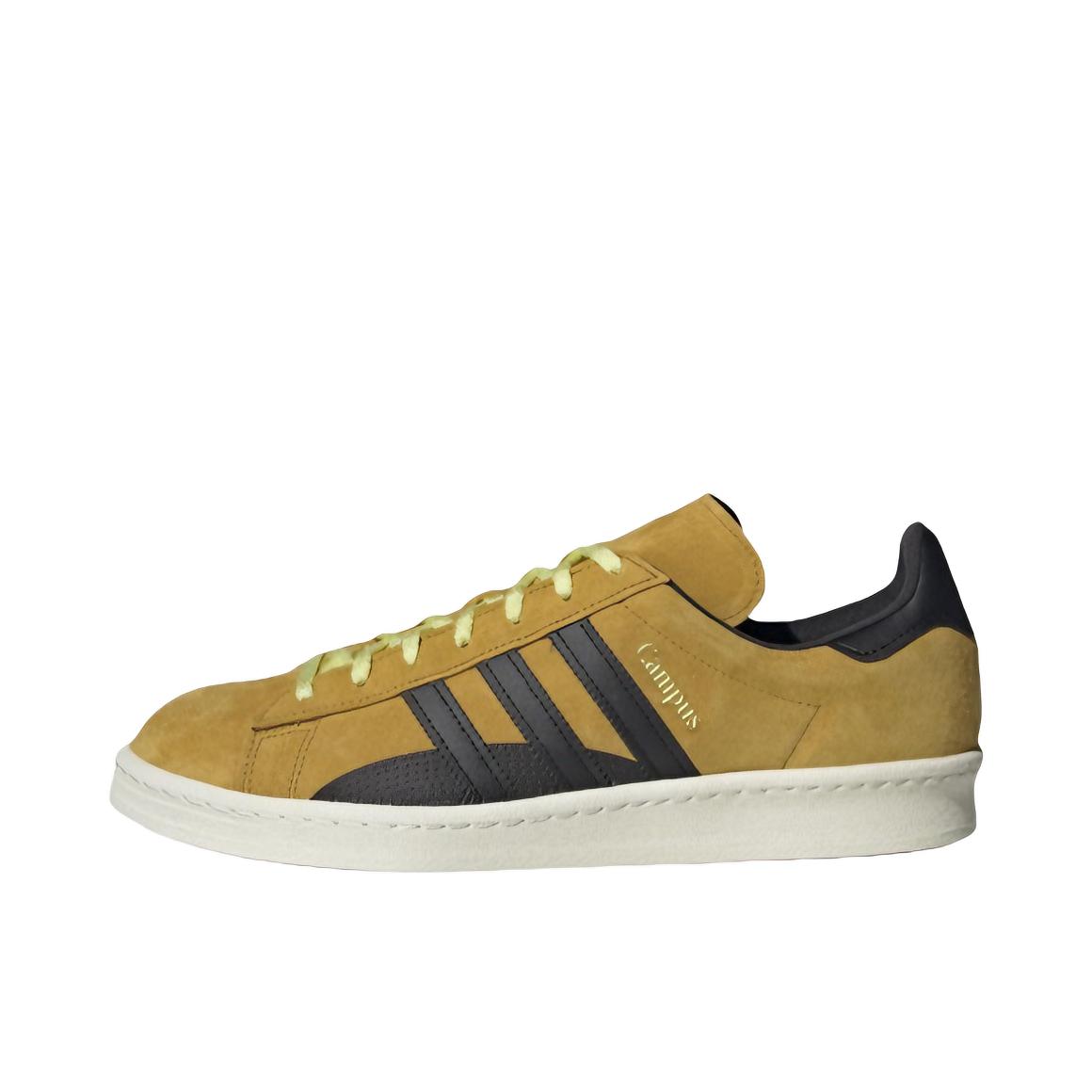 推荐商品：adidas originals Campus 80s 板鞋 复古减震透气防滑轻便休闲舒适耐磨低帮时尚潮流 黄色/黑色